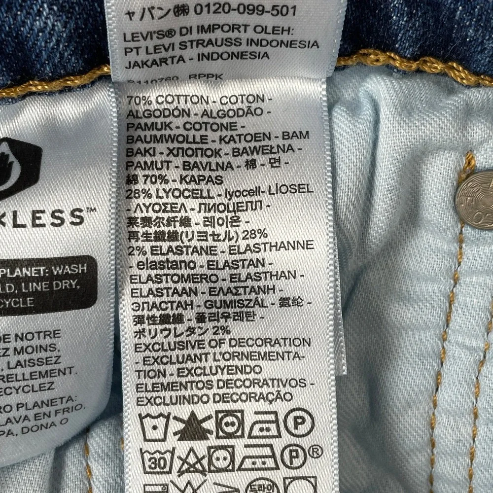 Levi's Jeans Mens 30x30 Blue 502 Regular Taper Distressed Stretch 29507-1117